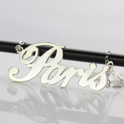 Name Necklace - Paris Hilton Style White