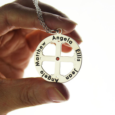 Name Necklace - Family Circle Cross