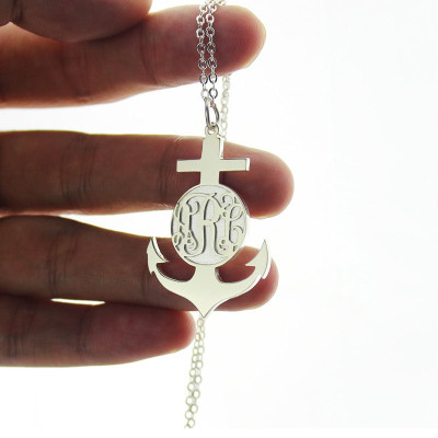 Personalised Necklaces - Anchor Monogram Initial Necklace