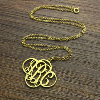 Personalised Necklaces - Cut Out Clover Monogram Necklace