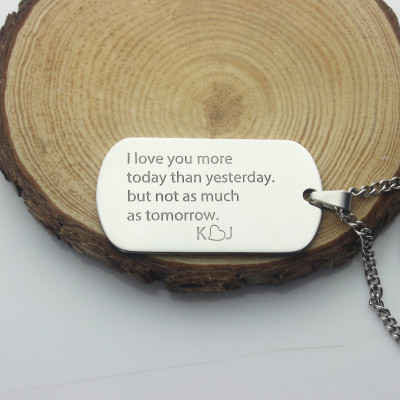 Name Necklace - Love Song Dog Tag