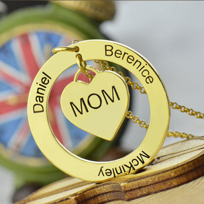 Personalised Necklaces - Family Names Necklace For Mom Plating