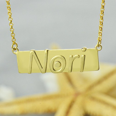 Personalised Necklaces - Nameplate Bar Necklace