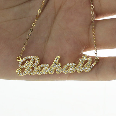 Name Necklace - Full Birthstone Carrie