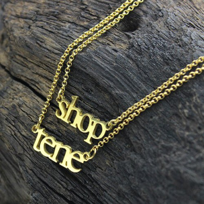 Name Necklace - Double Layer Mini