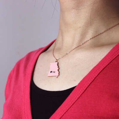 Personalised Necklaces - Missouri State Shaped Necklaces