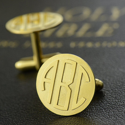 Cool Mens Cufflinks with Monogram Initial