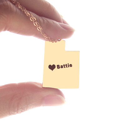 Personalised Necklaces - Utah State Shaped Necklaces