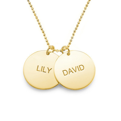Personalised Necklaces - Disc Pendant Necklace