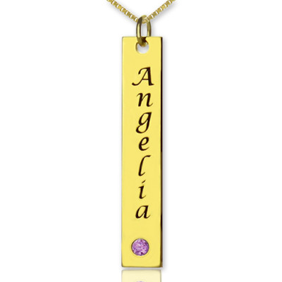 Personalised Necklaces - Name Tag Bar Necklace in