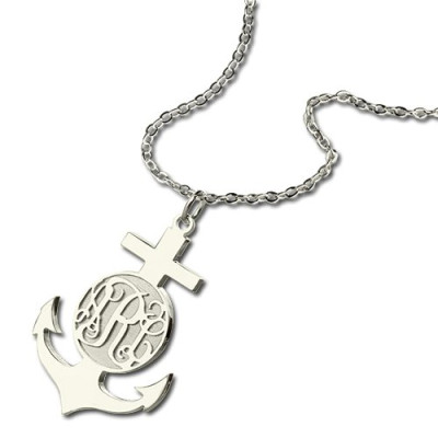 Personalised Necklaces - Anchor Monogram Initial Necklace