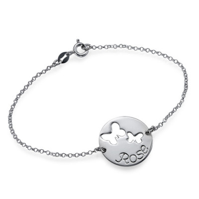 Cut Out Butterfly Personalised Bracelet
