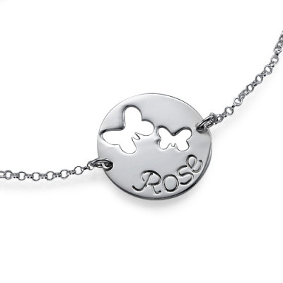 Cut Out Butterfly Personalised Bracelet
