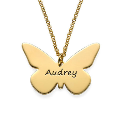 Engraved Pendant Butterfly
