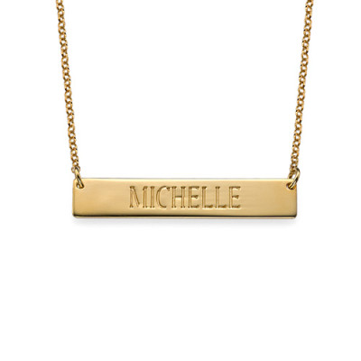 Personalised Necklaces - Engraved Bar Necklace