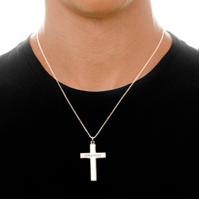 Personalised Necklaces - Mens Cross Necklace