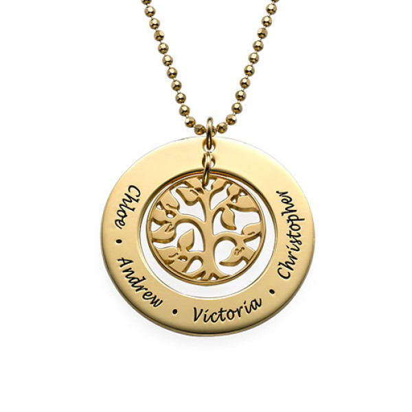 Personalised Necklaces - Present for Mum Family Tree Necklace