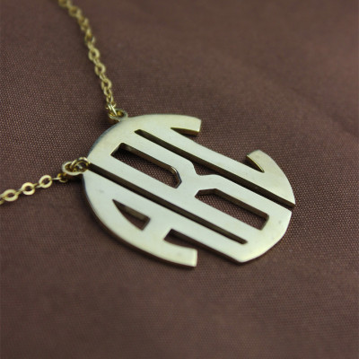 Personalised Necklaces - Block Monogram Pendant Necklace