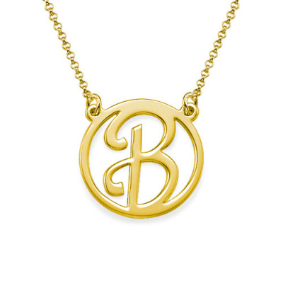Personalised Necklaces - Cut Out Initial Necklace