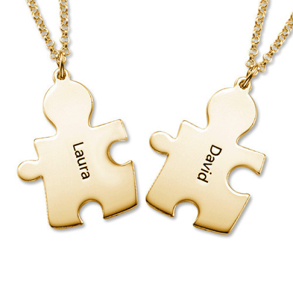 Personalised Necklaces - Couples Puzzle Necklace
