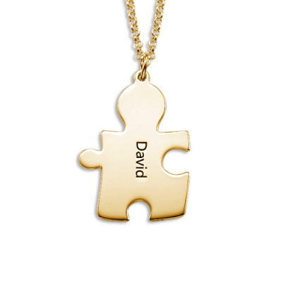 Personalised Necklaces - Couples Puzzle Necklace