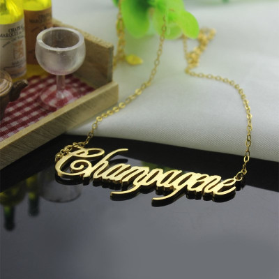 Name Necklace - Champagne Font
