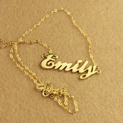 Personalised Necklaces - Cursive Nameplate Necklace