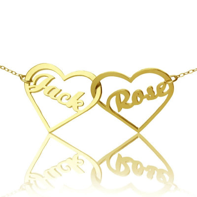 Name Necklace - Double Heart