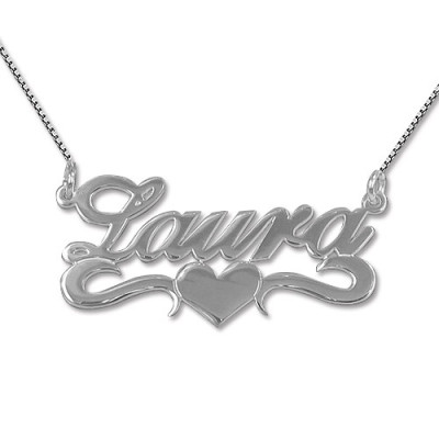 Name Necklace - Middle Heart