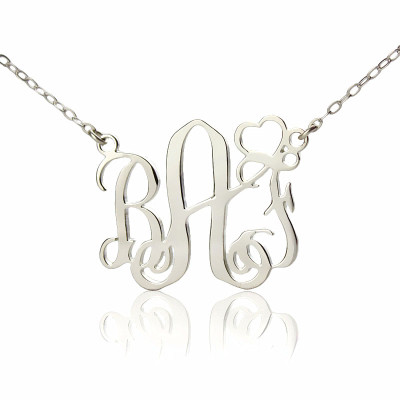 Personalised Necklaces - Initial Monogram Necklace With Heart