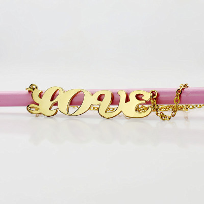 Name Necklace - Capital Puff Font