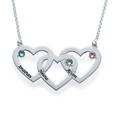 Personalised Necklaces - Intertwined Hearts Necklace