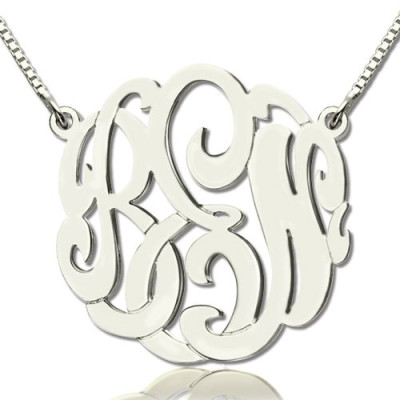 Large Monogram Necklace Hand-painted