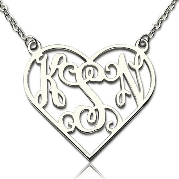 Personalised Necklaces - Heart Monogram Necklace