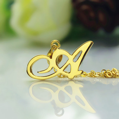 Personalised Necklaces - Christina Applegate Initial Necklace