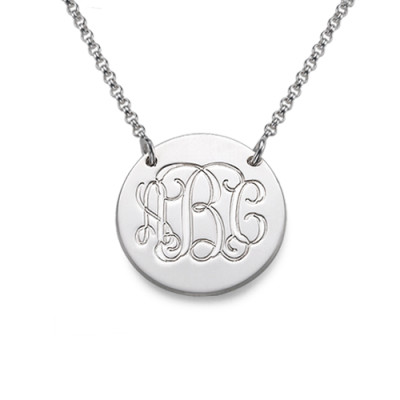 Personalised Necklaces - Monogram Disc Necklace