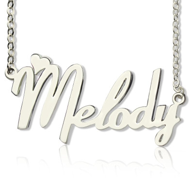 Name Necklace - Fiolex Girls Fonts Heart