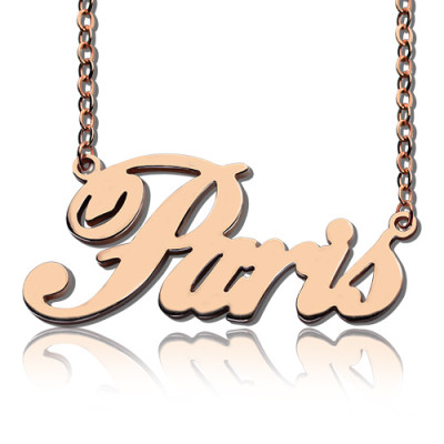 Name Necklace - Paris Hilton Style Rose