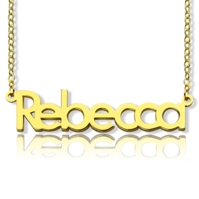 Personalised Necklaces - Nameplate Necklace Plating Rebecca