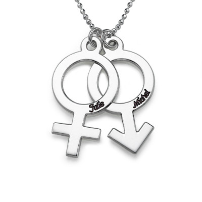 Personalised Necklaces - Female Male Symbol