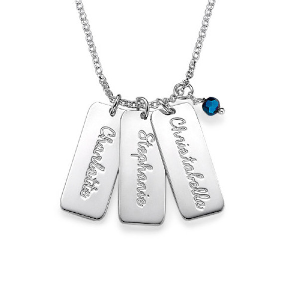 Personalised Necklaces - Necklace with Crystal Birthstone