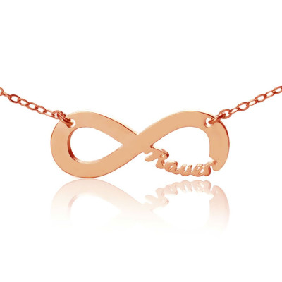 Personalised Necklaces - RoseInfinity Necklace Cut Out Name
