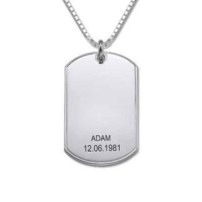 Personalised Necklaces - Fathers Day Gifts Dog Tag Necklace