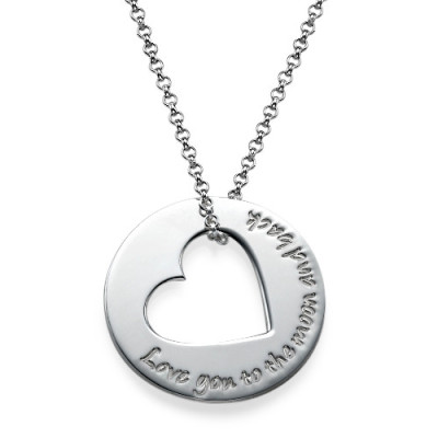 Personalised Necklaces - Engraved Necklace with Heart Cut Out