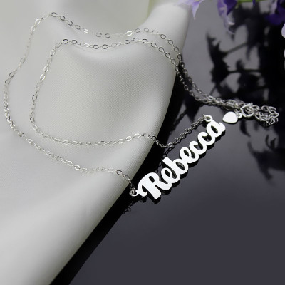 Personalised Necklaces - Puff Font Namplate Necklace