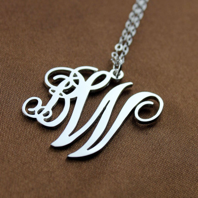 Personalised Necklaces - 2 Initial Monogram Necklace