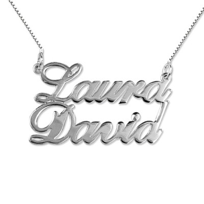 Personalised Necklaces - Two Name Pendant Necklace