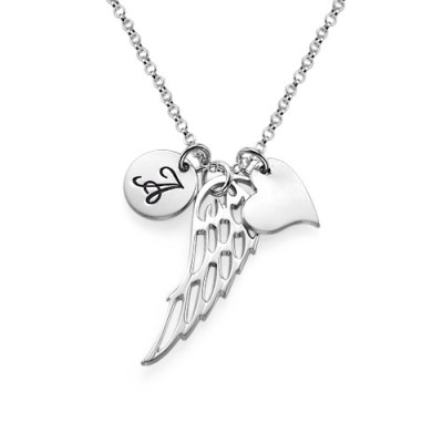 Personalised Necklaces - Angel Wing Necklace