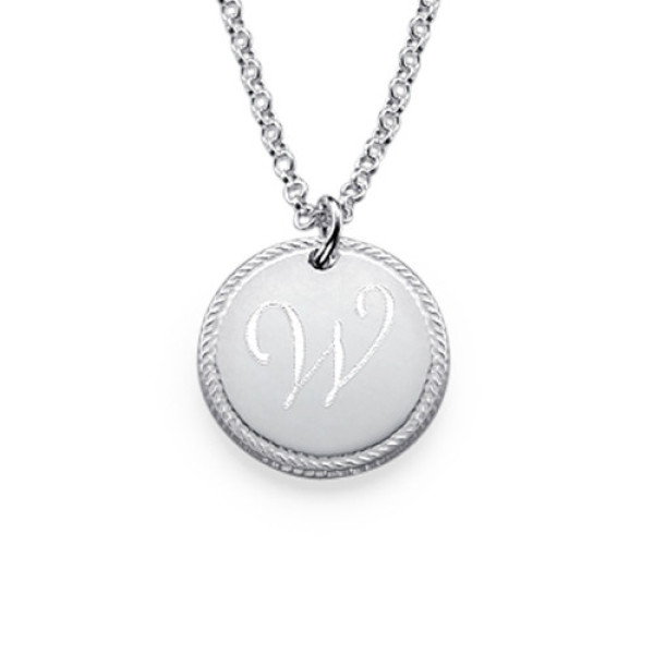 Personalised Necklaces - Circle Initial Necklace