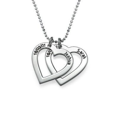 Heart Necklace - Engraved One or More Pendants